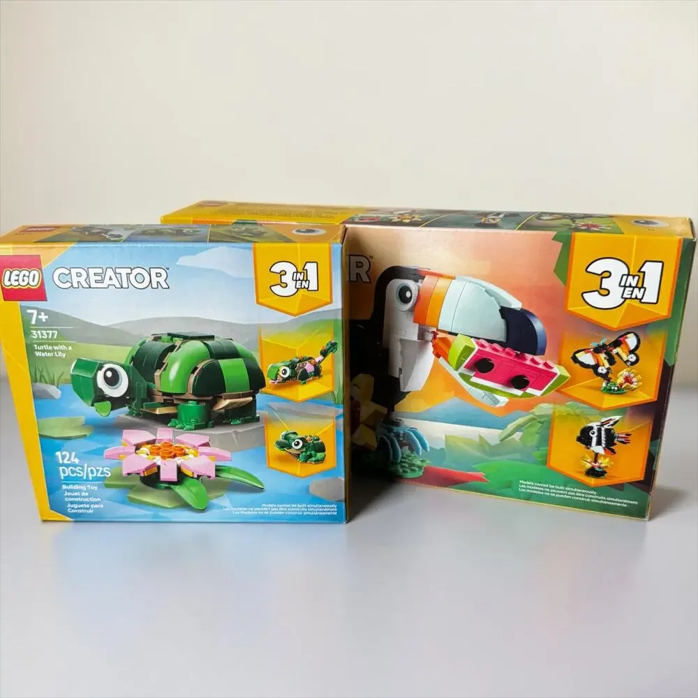 LEGO Creator 3 in 1 Animal Set Lot Tropical Toucan Turtle Water Lily New Sealed